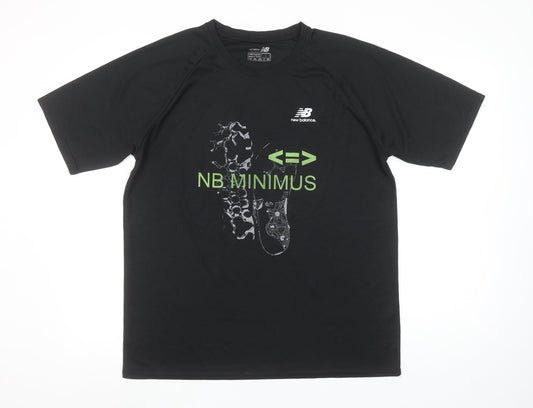 New Balance Men's Black NB Minimus Polyester Athletic T-Shirt L
