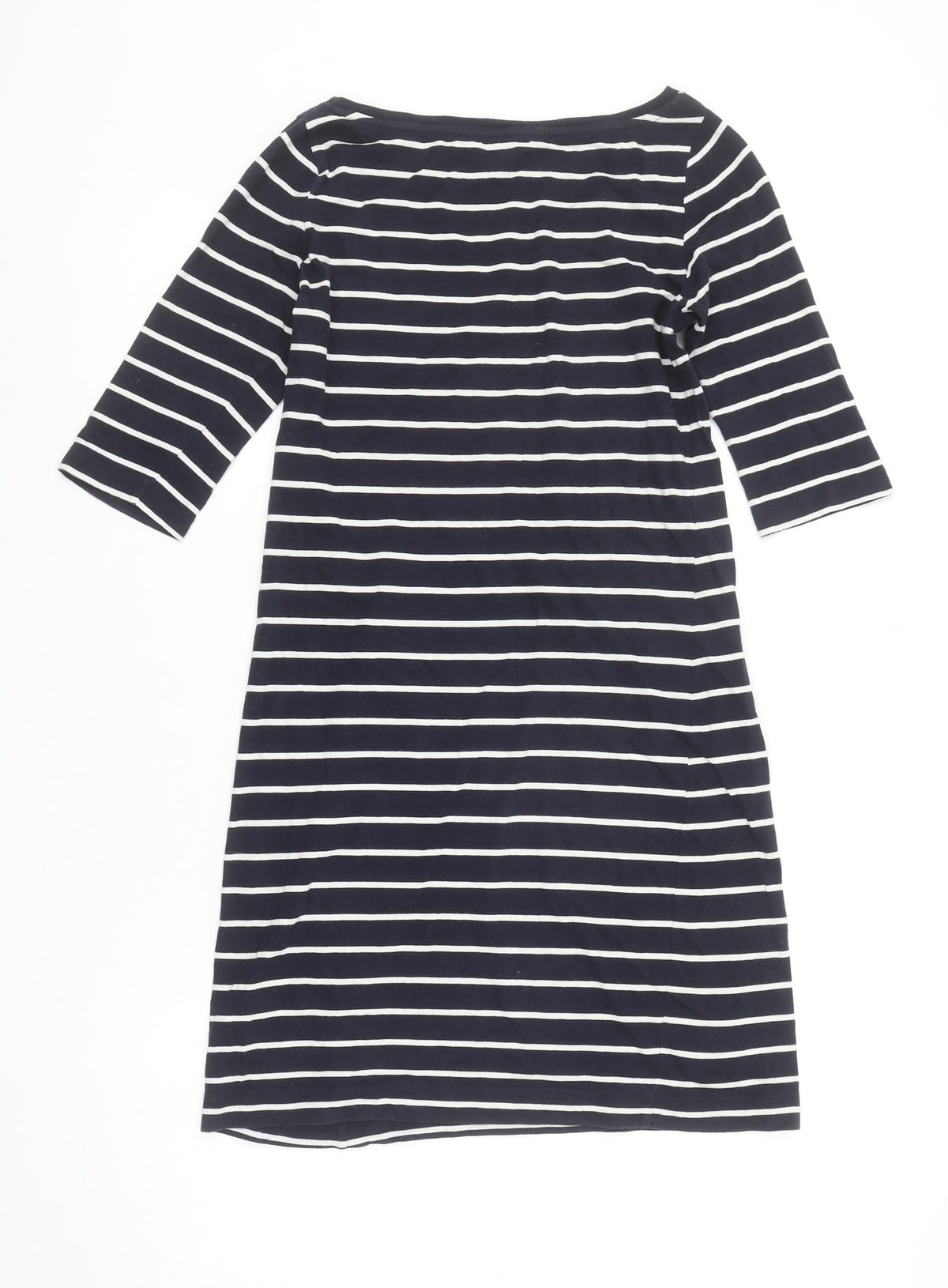 French Connection Women's Blue Striped Jersey Shift Dress Size 6