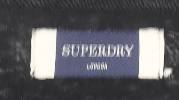 Superdry Womens Black Lace Long Sleeve Jersey T-Shirt Size 12