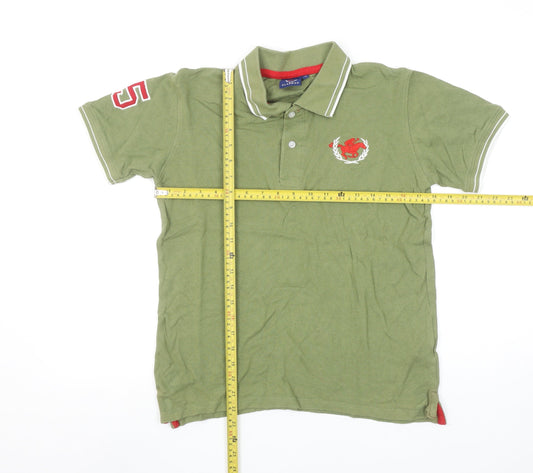 Classics Men's Green Polo Shirt Size M Short Sleeve Cotton Casual Top