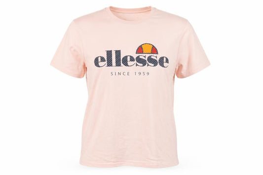 Womens UK Size L ellesse Pink 100% Cotton T-Shirt