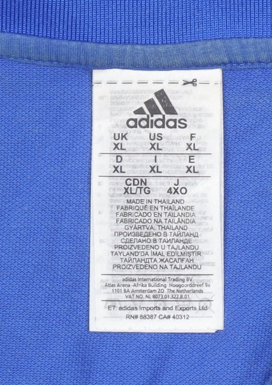 Adidas Men’s Blue Leinster Rugby Polo Shirt XL Cotton Blend