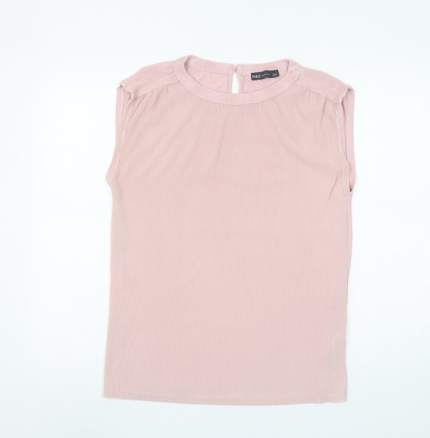 Marks and Spencer Womens Pink Sleeveless Blouse Size 14