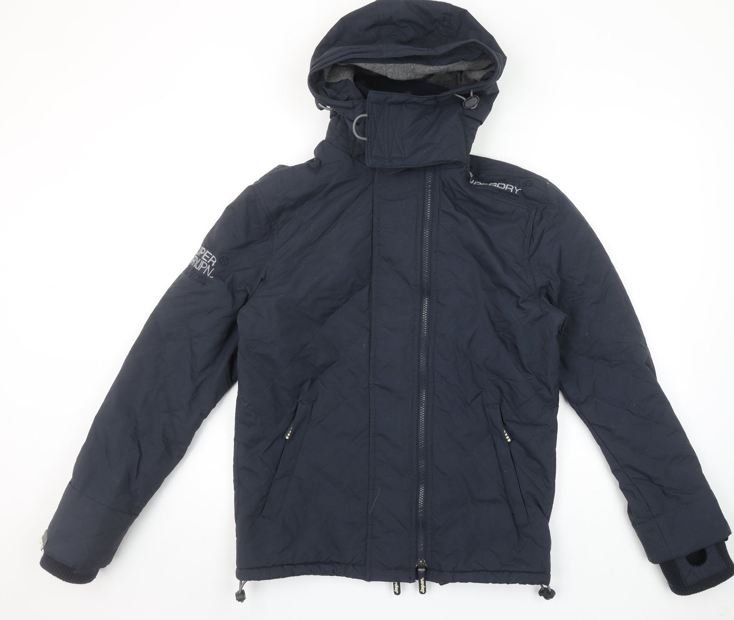 Superdry Men's Blue Small Windcheater Hooded Windbreaker Jacket