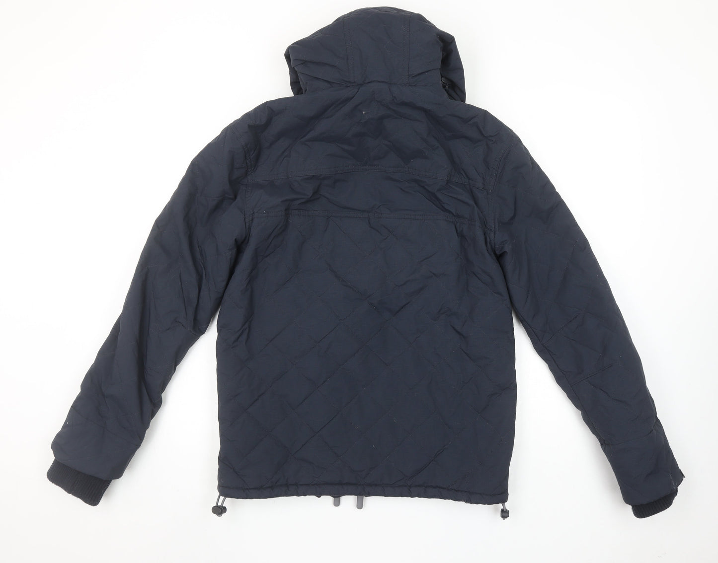 Superdry Men's Blue Small Windcheater Hooded Windbreaker Jacket