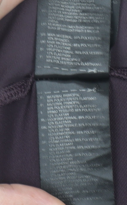 adidas Women Purple Pink Capri Leggings M Moisture Wicking