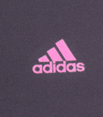 adidas Women Purple Pink Capri Leggings M Moisture Wicking