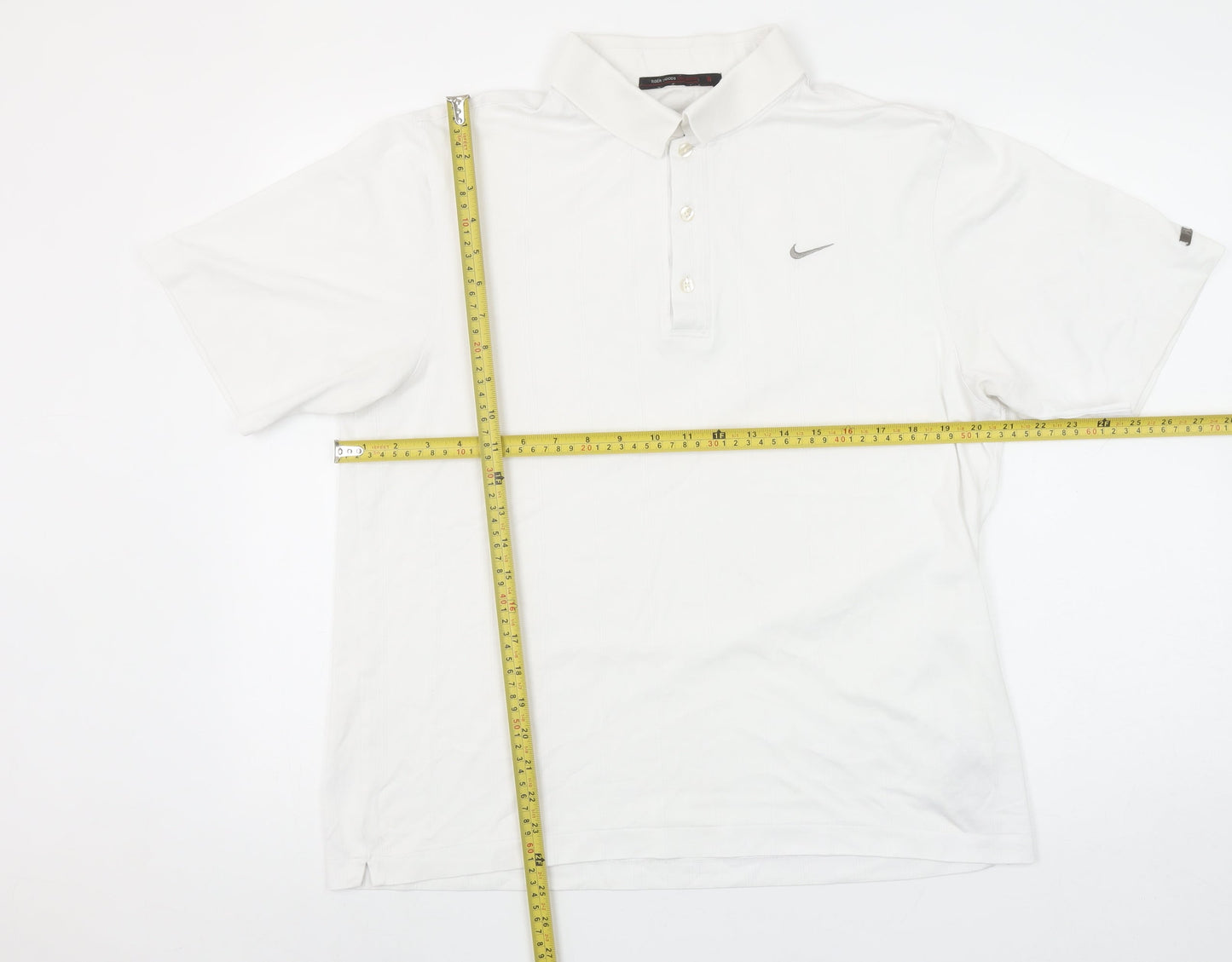 Nike Mens White M Polo Shirt Regular Fit Sports Golf Tee