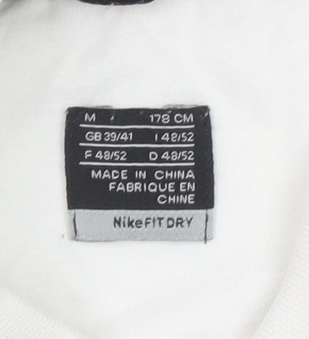 Nike Mens White M Polo Shirt Regular Fit Sports Golf Tee