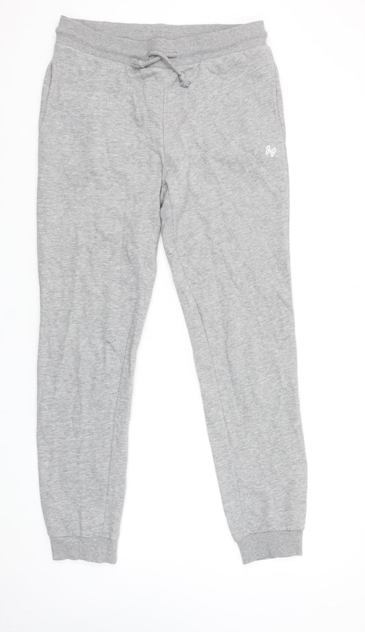 Jack & Jones Mens Grey Jogger Trousers M Regular Fit Casual