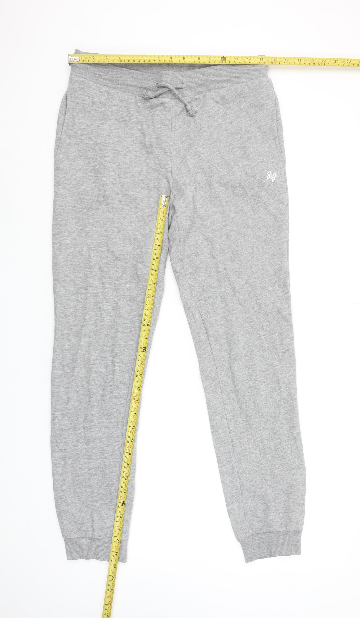 Jack & Jones Mens Grey Jogger Trousers M Regular Fit Casual