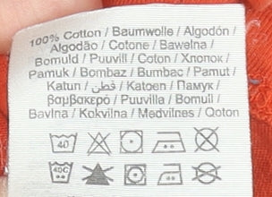 Jack & Jones Men's Orange Graphic Crew Neck Cotton T-Shirt Size S