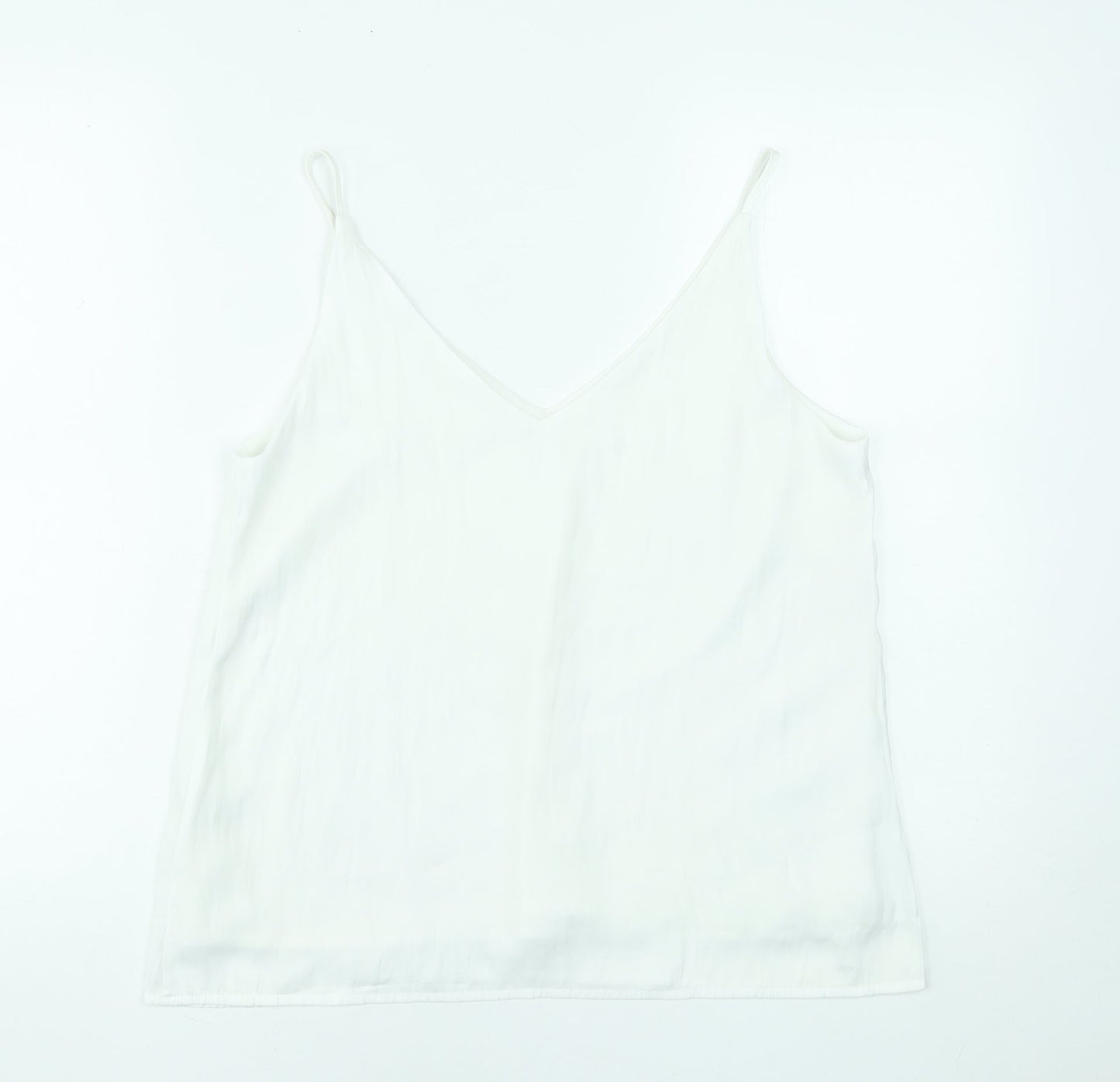 Spicy Sugar Women’s White Camisole Tank Top Size 8 Polyester V-Neck