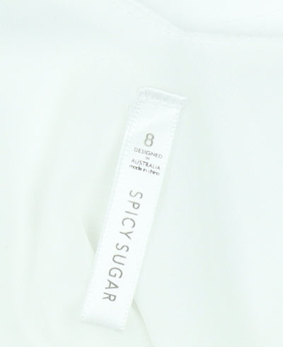 Spicy Sugar Women’s White Camisole Tank Top Size 8 Polyester V-Neck