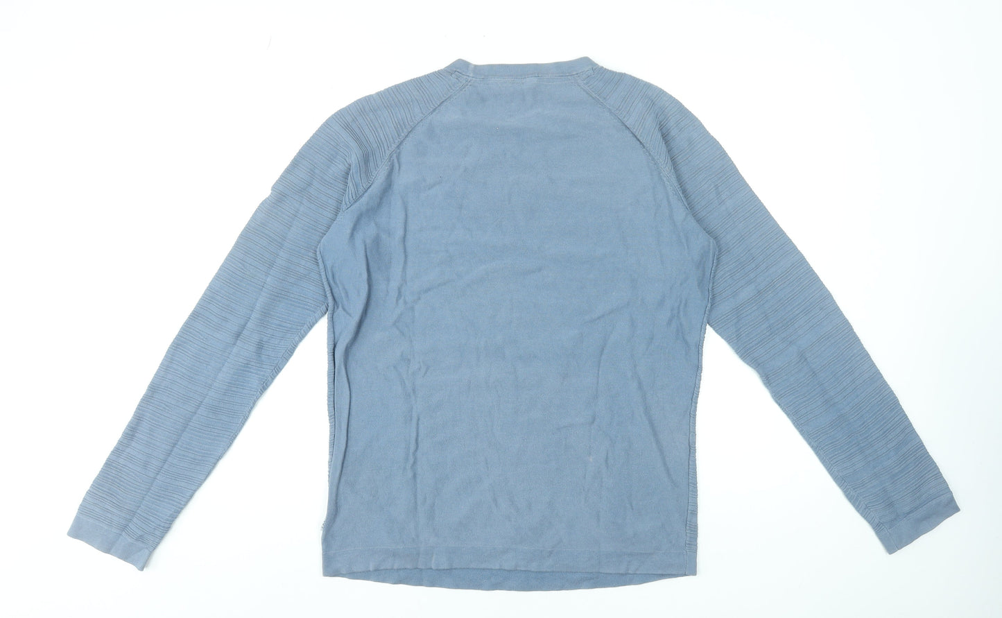 Jack & Jones Men Blue Cotton Crew Neck Pullover Jumper Size L