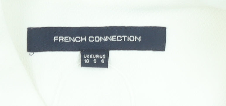 French Connection Women's White Long Sleeveless Waistcoat Size 10