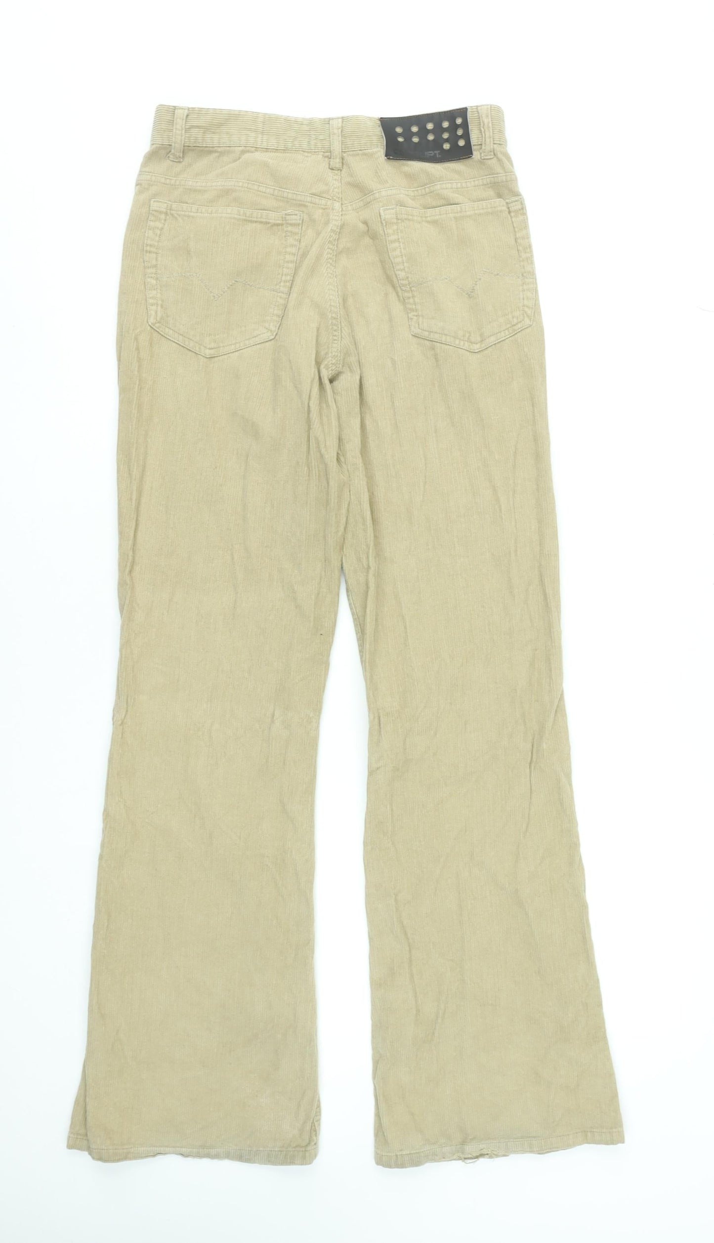 Corrupt Mens Beige Corduroy Trousers Size M Relaxed Fit Casual