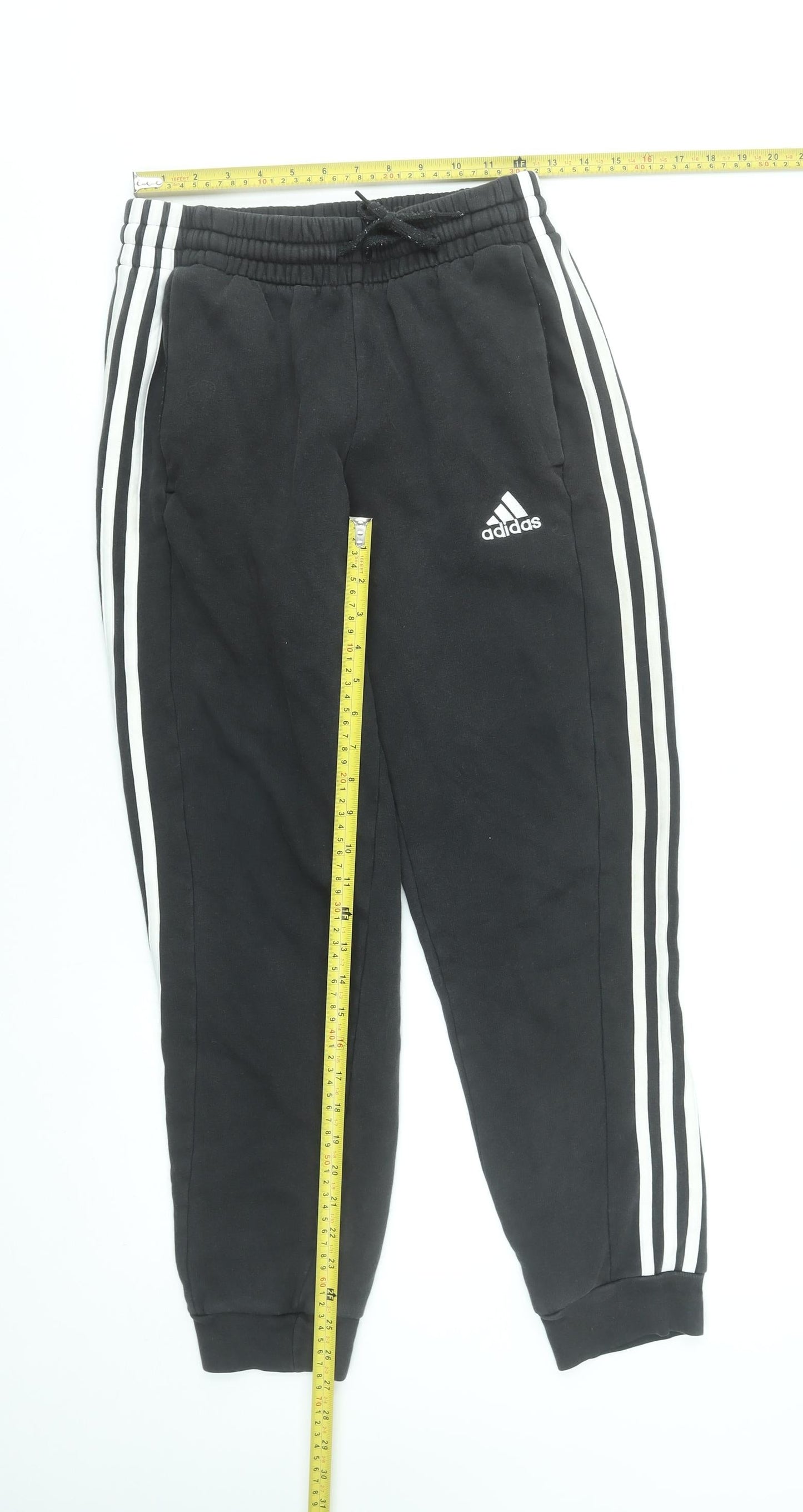Adidas Men’s Black Jogger Trousers Size S Elastic Waist Tapered Sportswear