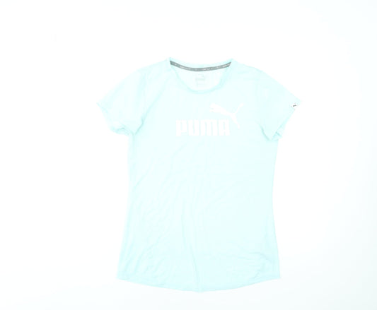 Puma Women's Blue XS Slim Fit Sports T-Shirt
