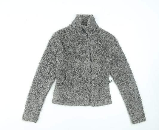 Bench Womens Grey Fleece Zip Up Jacket Size S Regular Fit