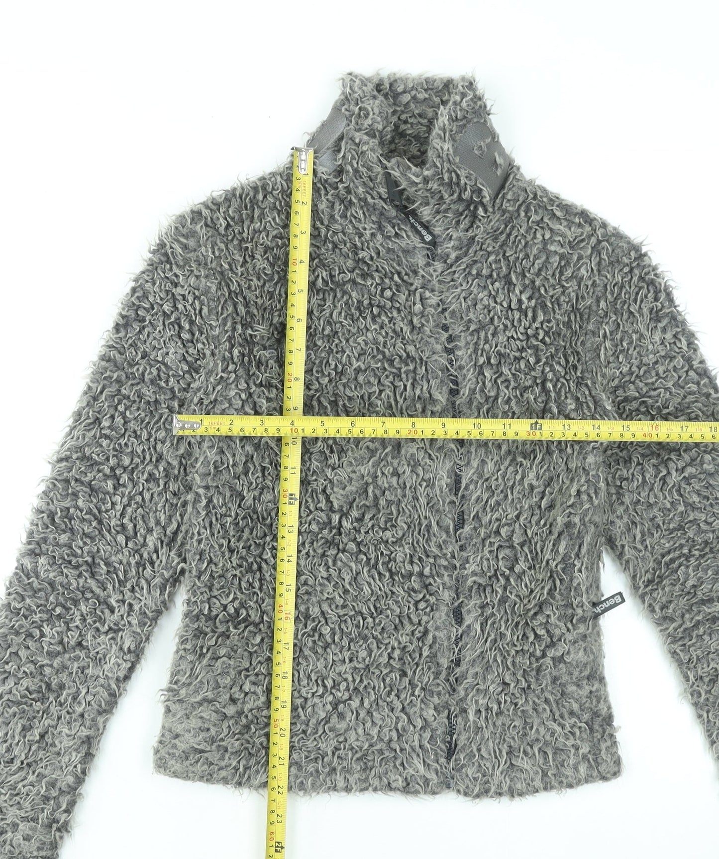 Bench Womens Grey Fleece Zip Up Jacket Size S Regular Fit
