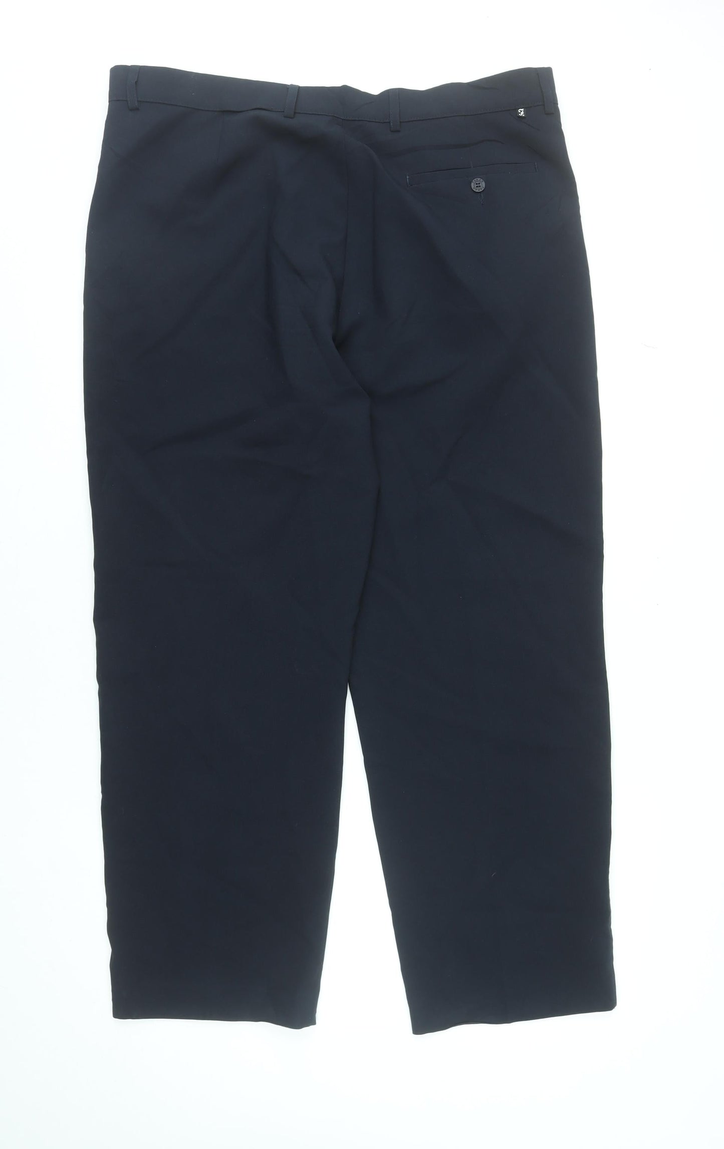 Farah Men's Black Chino Trousers 40W 29L Regular Fit Polyester