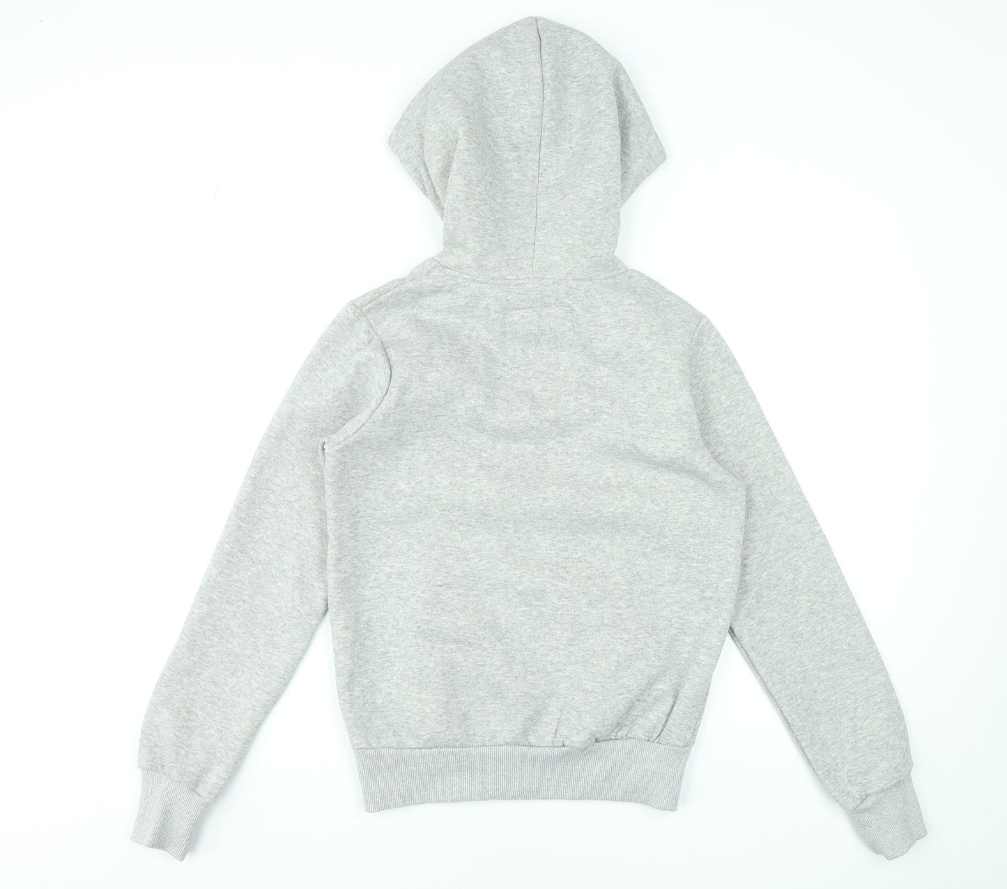 Stone Goose Women Grey Pullover Hoodie Size 2 Cotton Blend Graphic