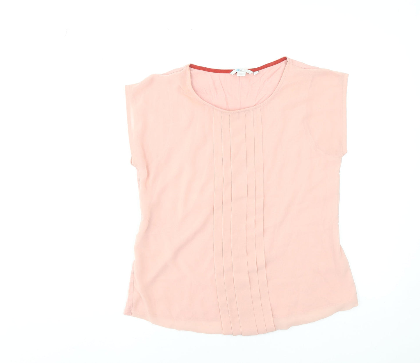 Boden Women’s Pink Pleated Front Sleeveless Blouse UK 12