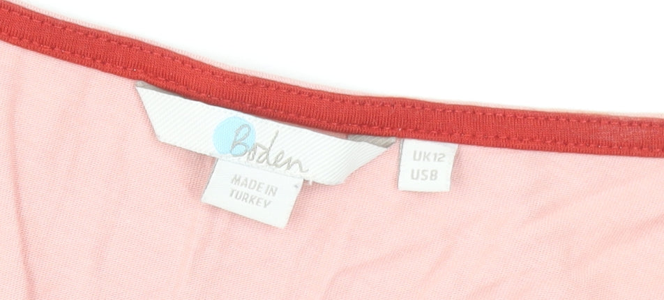 Boden Women’s Pink Pleated Front Sleeveless Blouse UK 12