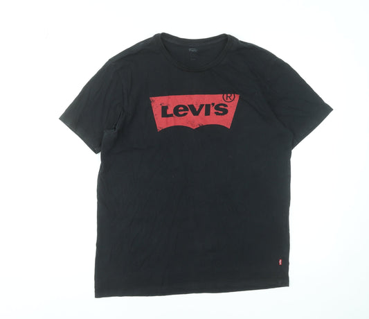 Levi's Men's Black Short Sleeve Graphic T-Shirt Size M Cotton