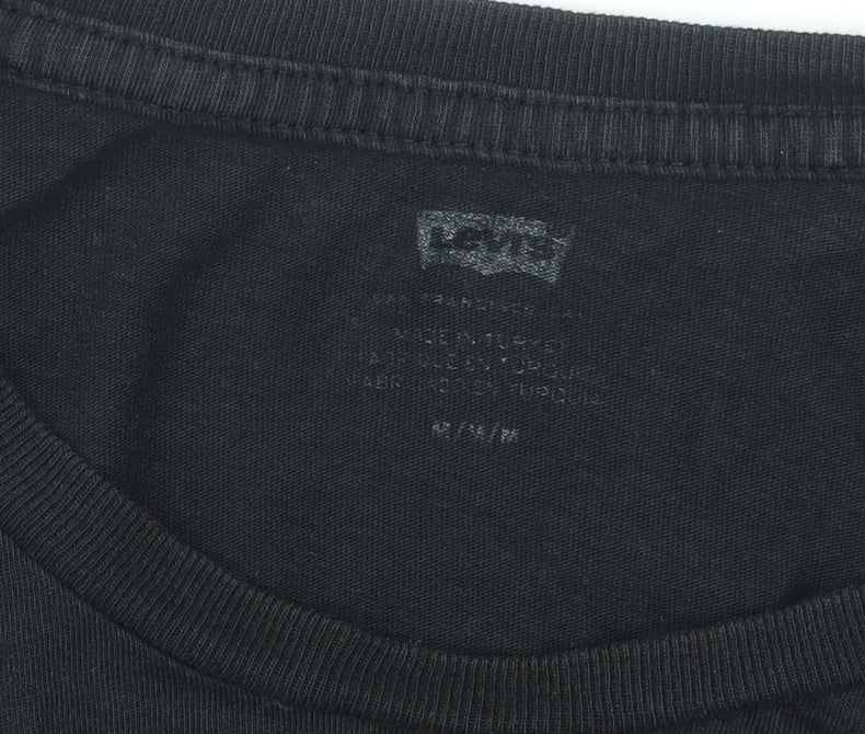 Levi's Men's Black Short Sleeve Graphic T-Shirt Size M Cotton