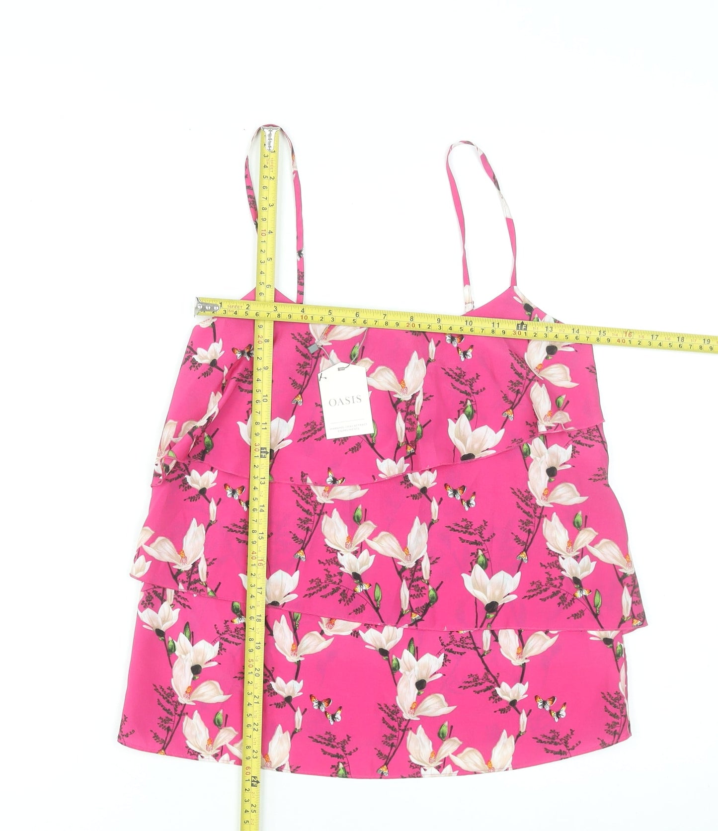 Oasis Women’s Pink Floral Camisole Tank Top Size 8