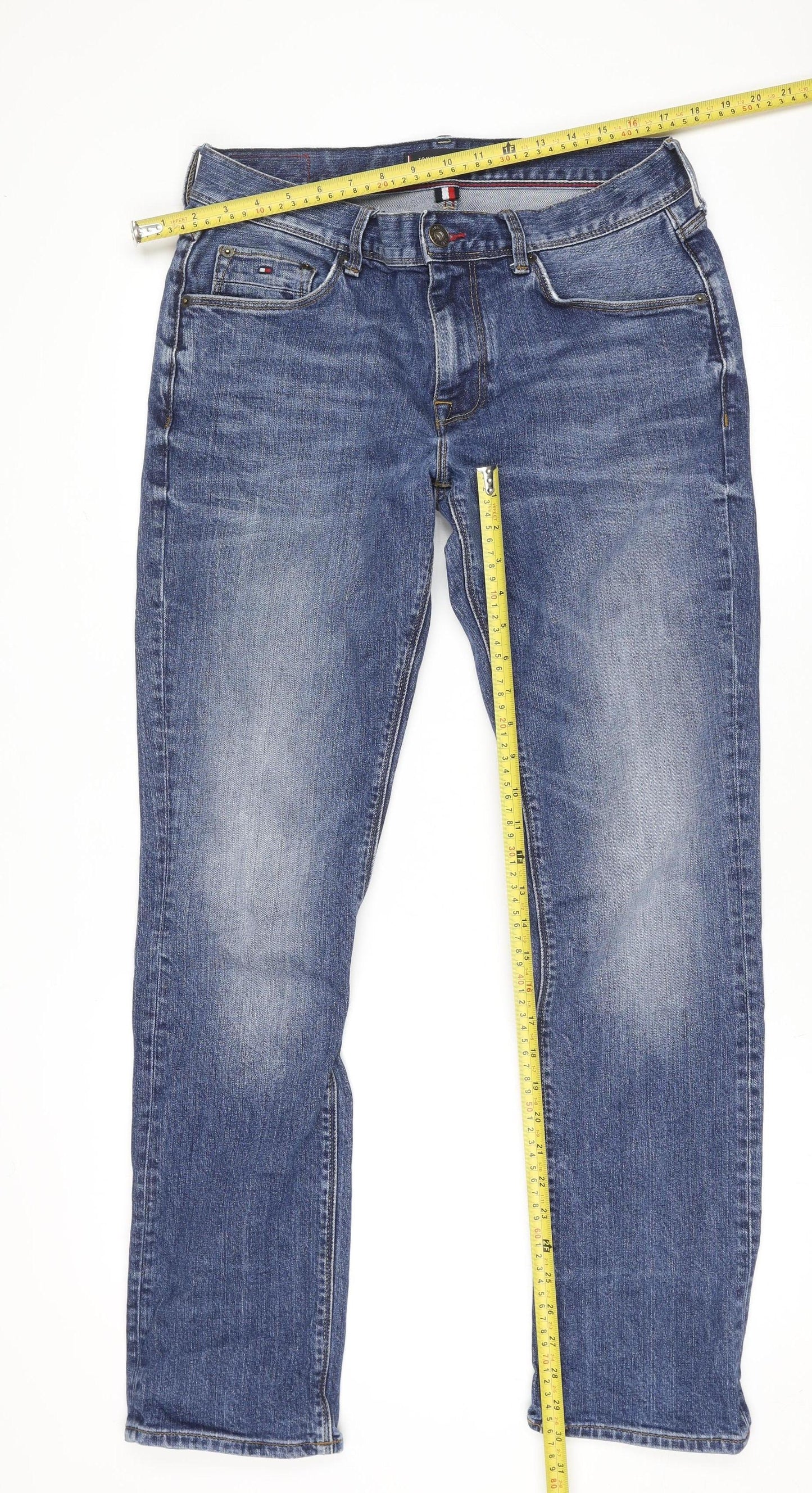 Tommy Hilfiger Men's Blue 32/32 Straight Fit Denim Jeans