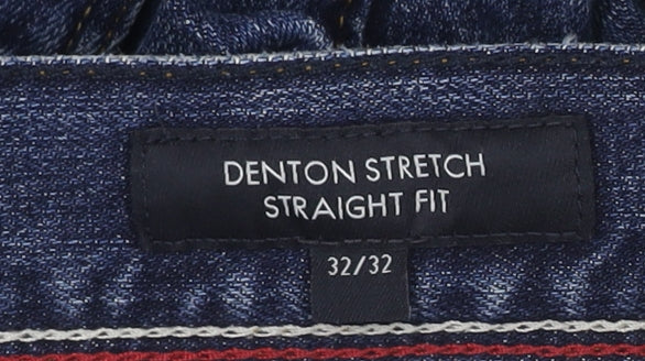 Tommy Hilfiger Men's Blue 32/32 Straight Fit Denim Jeans