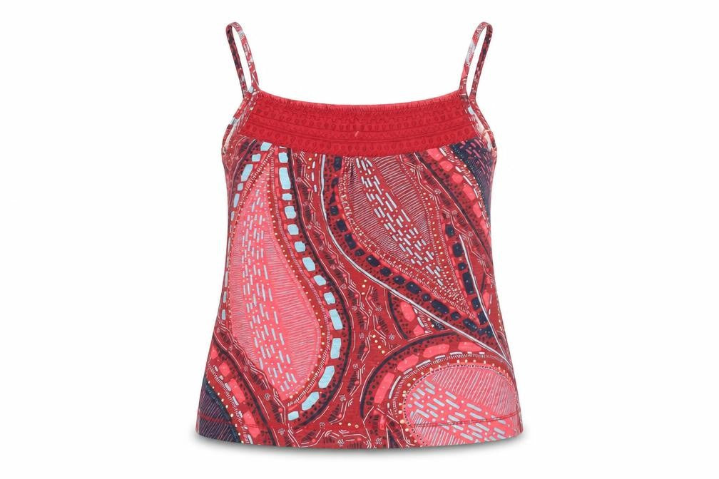 Womens UK Size 12 Fat Face Red 100% Cotton Tank
