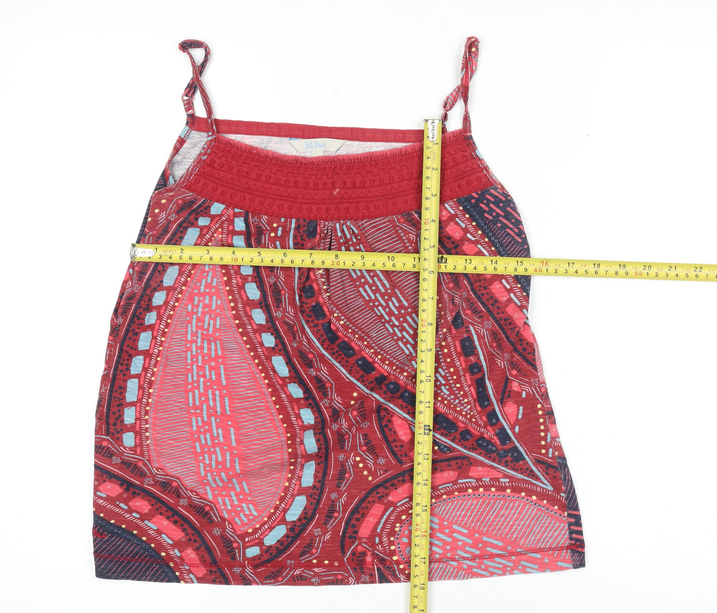 Foi Foi Women’s Red Bohemian Cotton Camisole Top Size 12