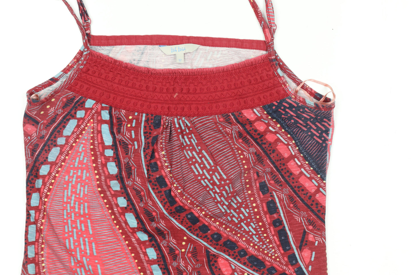 Foi Foi Women’s Red Bohemian Cotton Camisole Top Size 12