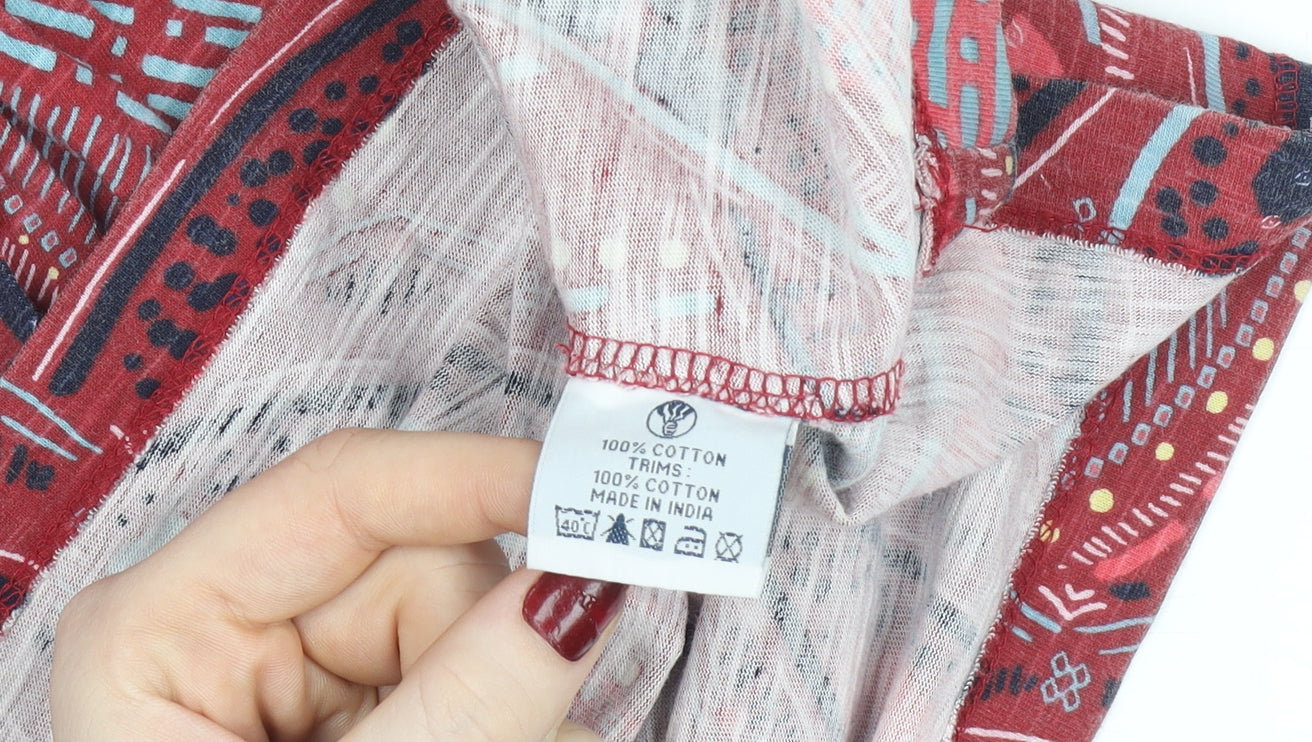 Foi Foi Women’s Red Bohemian Cotton Camisole Top Size 12