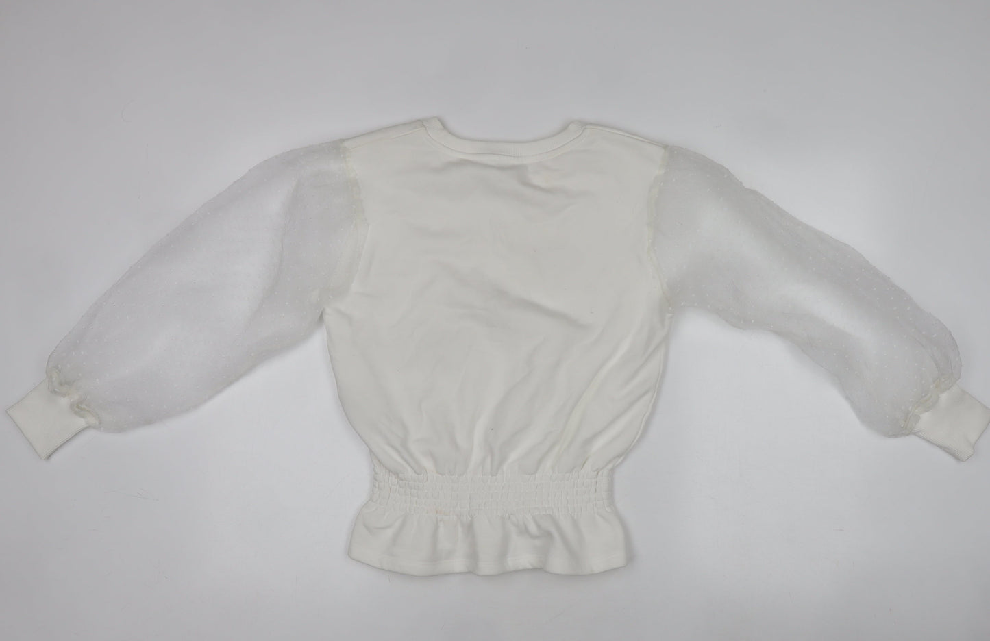 River Island Womens White XS Puff Sleeve Tunic Blouse