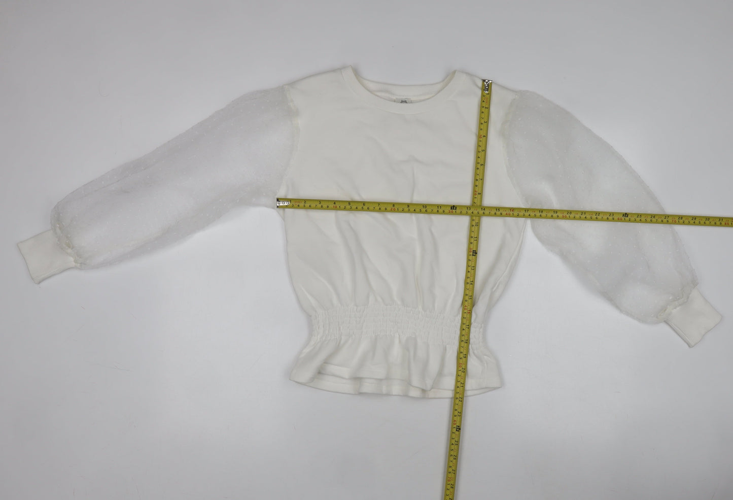 River Island Womens White XS Puff Sleeve Tunic Blouse