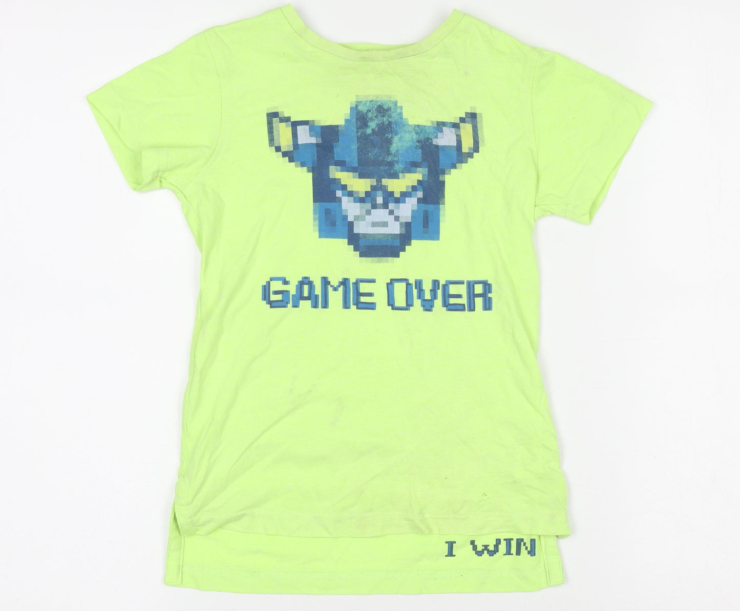 Next Boys Green 5 Years Game Over Graphic Cotton Blend T-Shirt