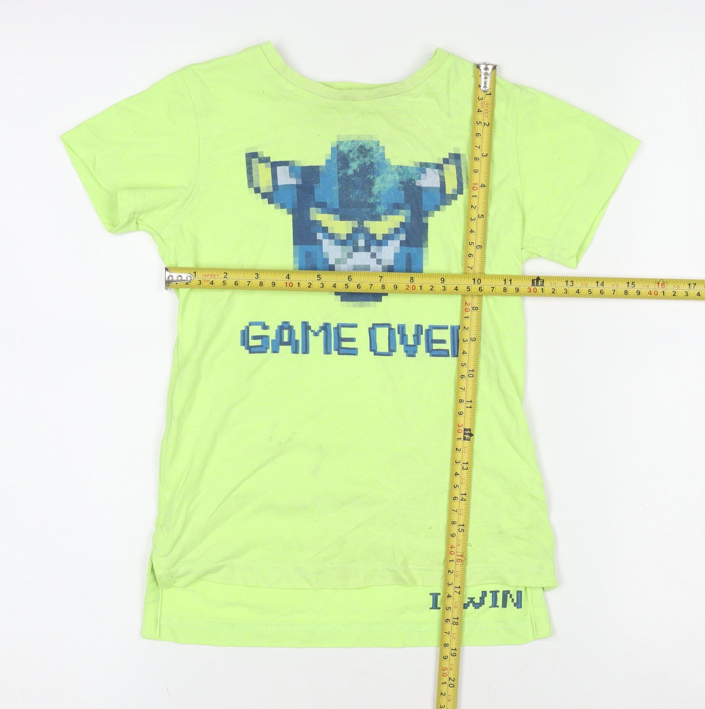 Next Boys Green 5 Years Game Over Graphic Cotton Blend T-Shirt