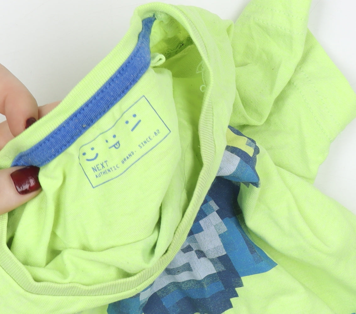 Next Boys Green 5 Years Game Over Graphic Cotton Blend T-Shirt
