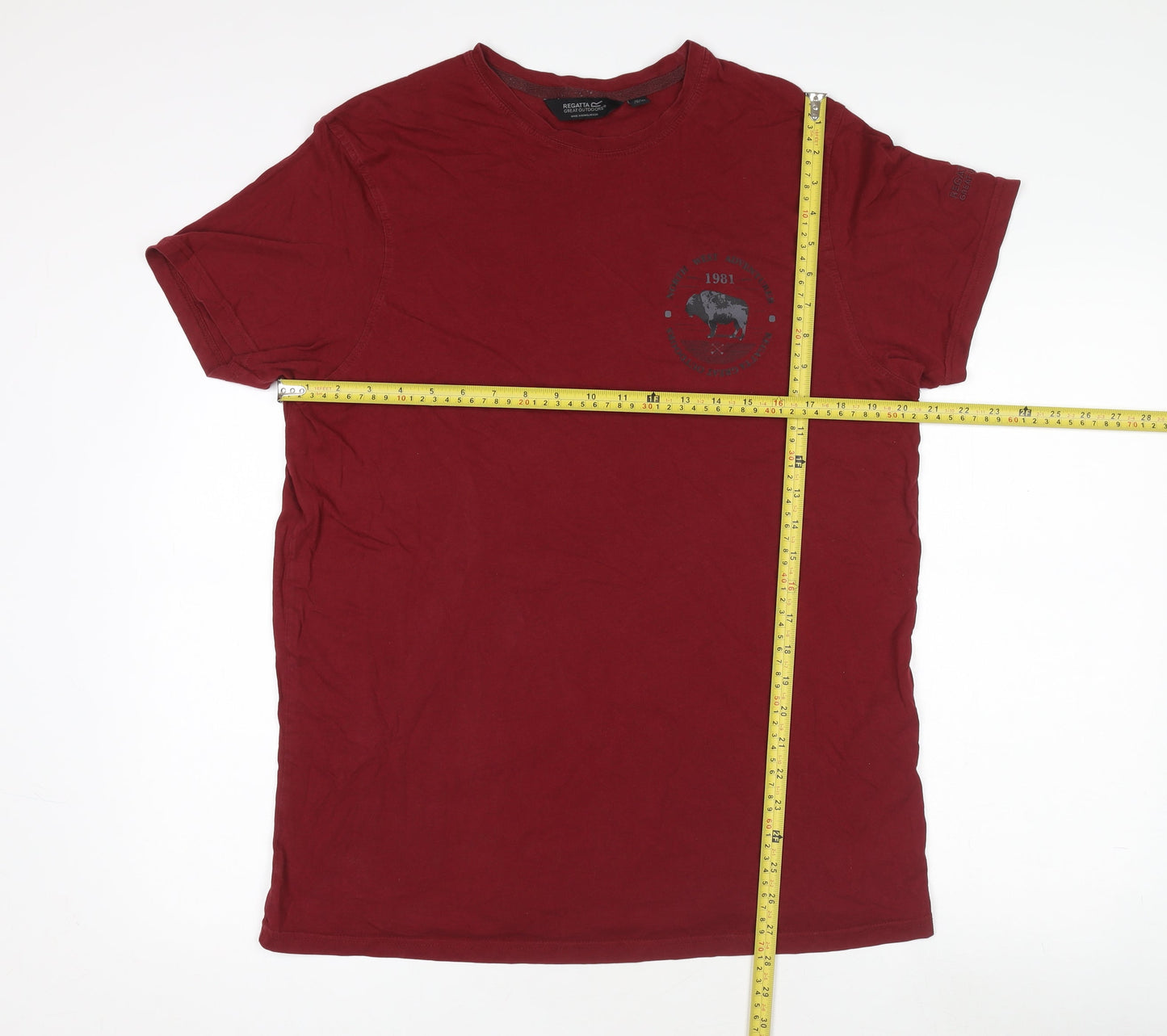 Regatta Women Red Cotton Short Sleeve Basic T-Shirt Size L