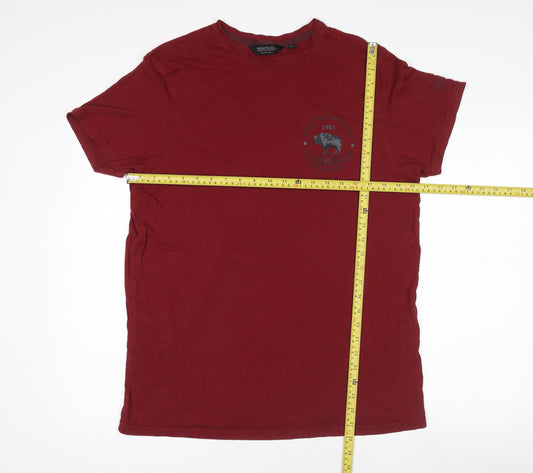 Regatta Women Red Cotton Short Sleeve Basic T-Shirt Size L