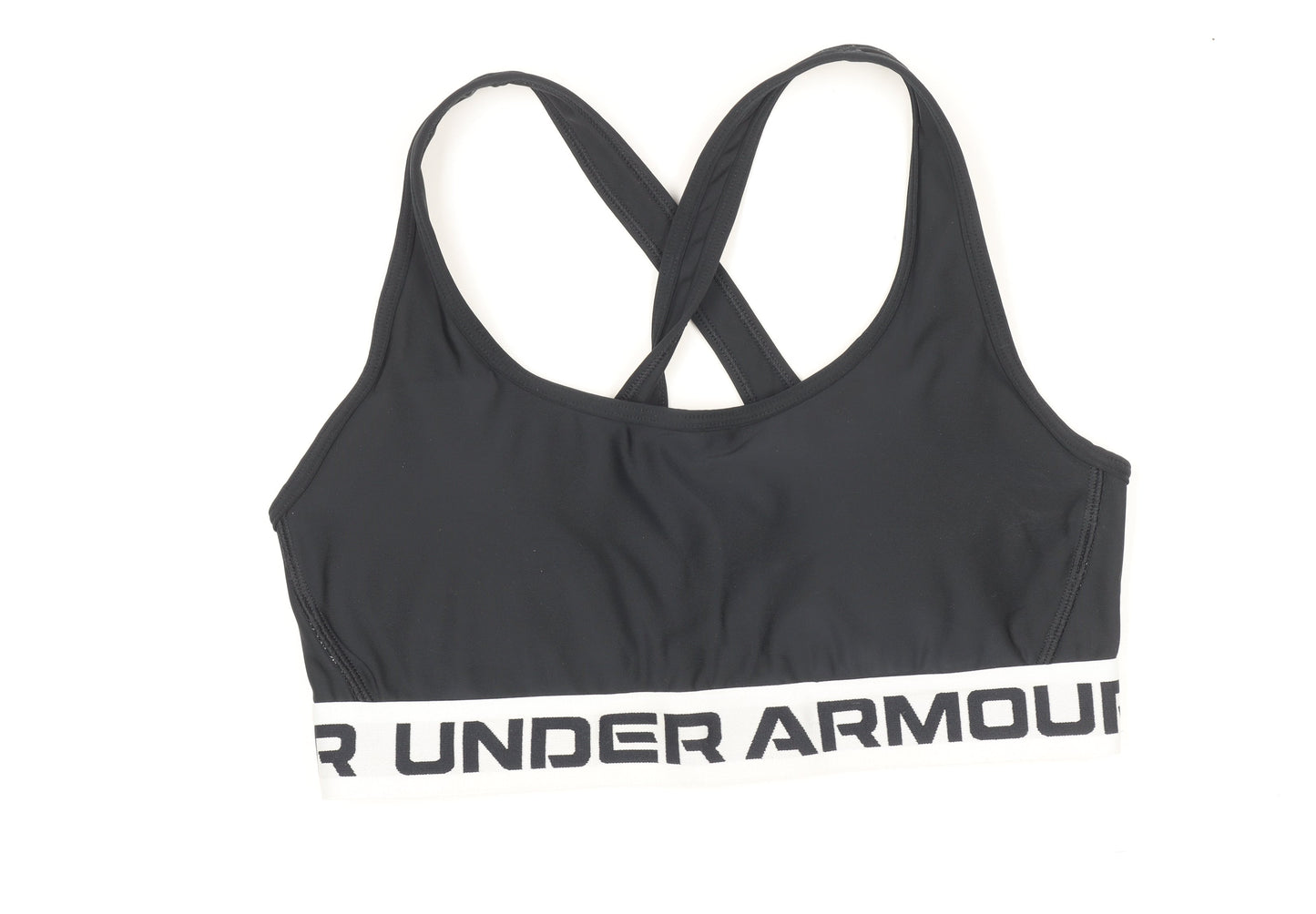 Under Armour Women's Black Medium Sports Bra Compression Racerback