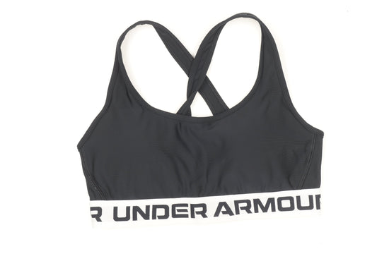 Under Armour Women's Black Medium Sports Bra Compression Racerback