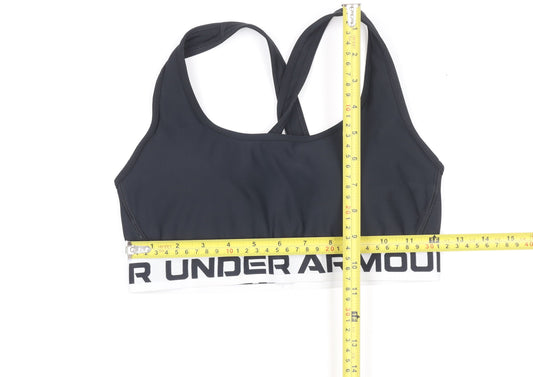 Under Armour Women's Black Medium Sports Bra Compression Racerback