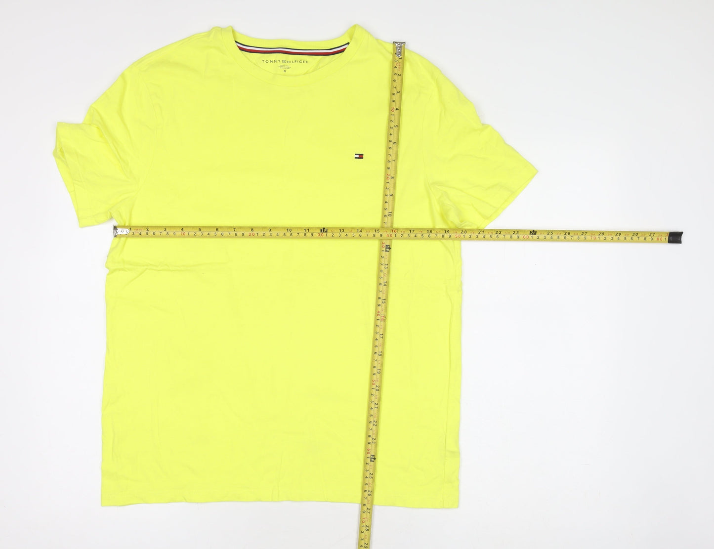 Tommy Hilfiger Men’s Yellow Basic Cotton Crew Neck T-Shirt M
