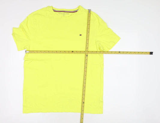 Tommy Hilfiger Men’s Yellow Basic Cotton Crew Neck T-Shirt M